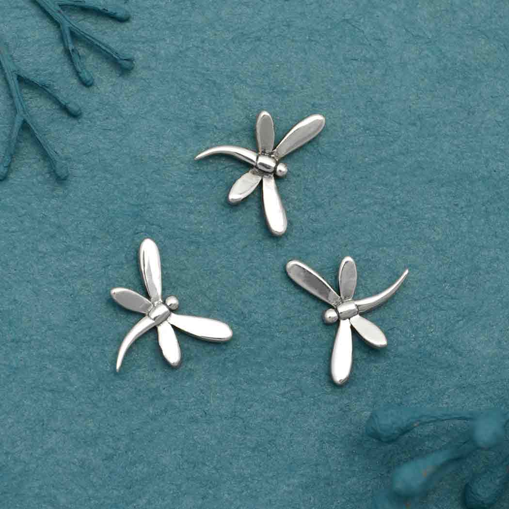 Sterling Silver Dragonfly Solderable Charm - Poppies Jewelry