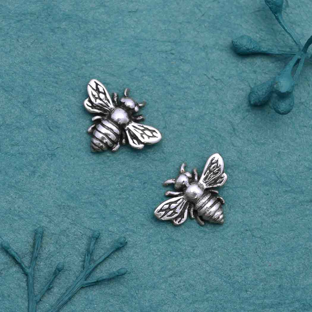Sterling Silver Honey Bee Charm Embellishment - Poppies Jewelry