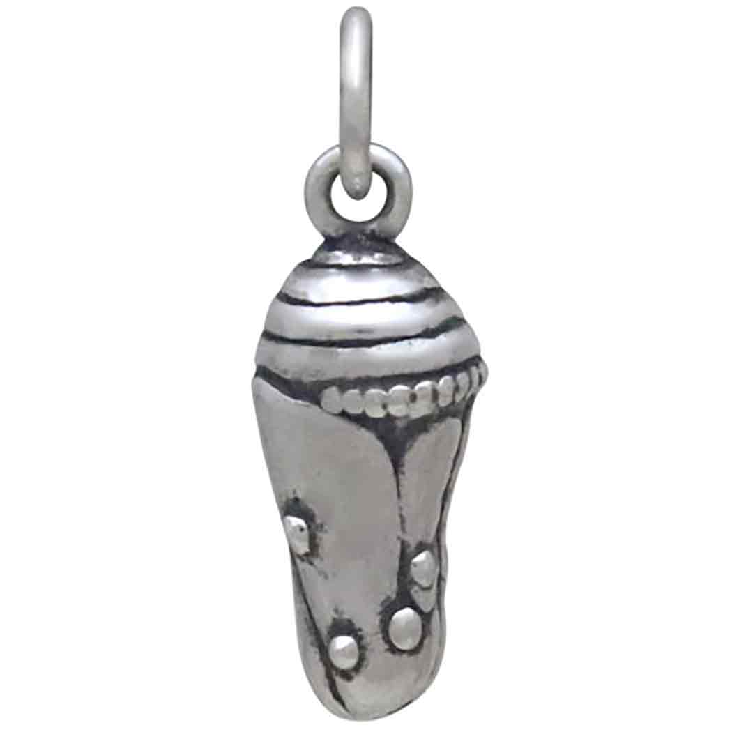Sterling Silver Chrysalis Charm - Poppies Jewelry