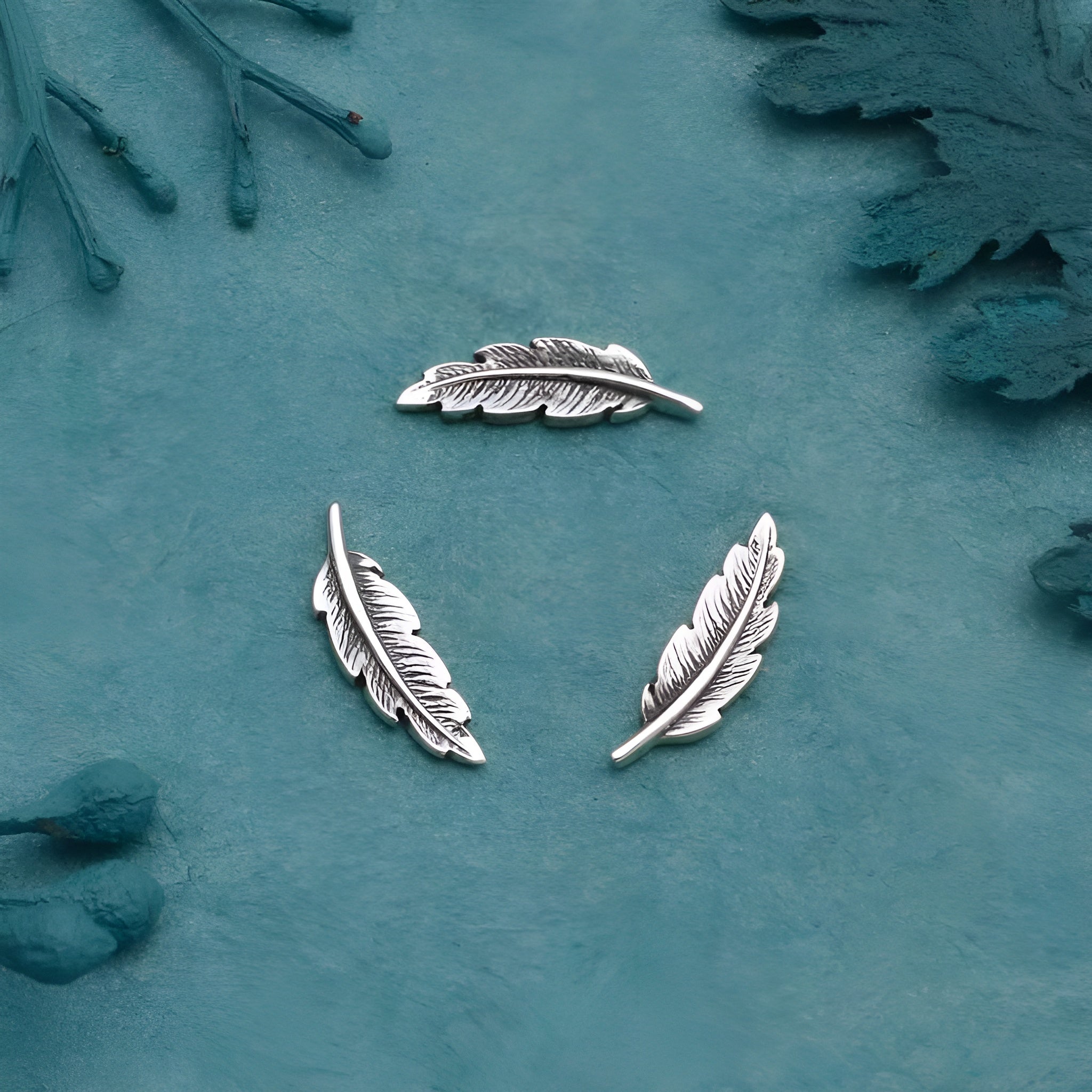 Sterling Silver Feather Solderable Charm - Tia Tynette Designs