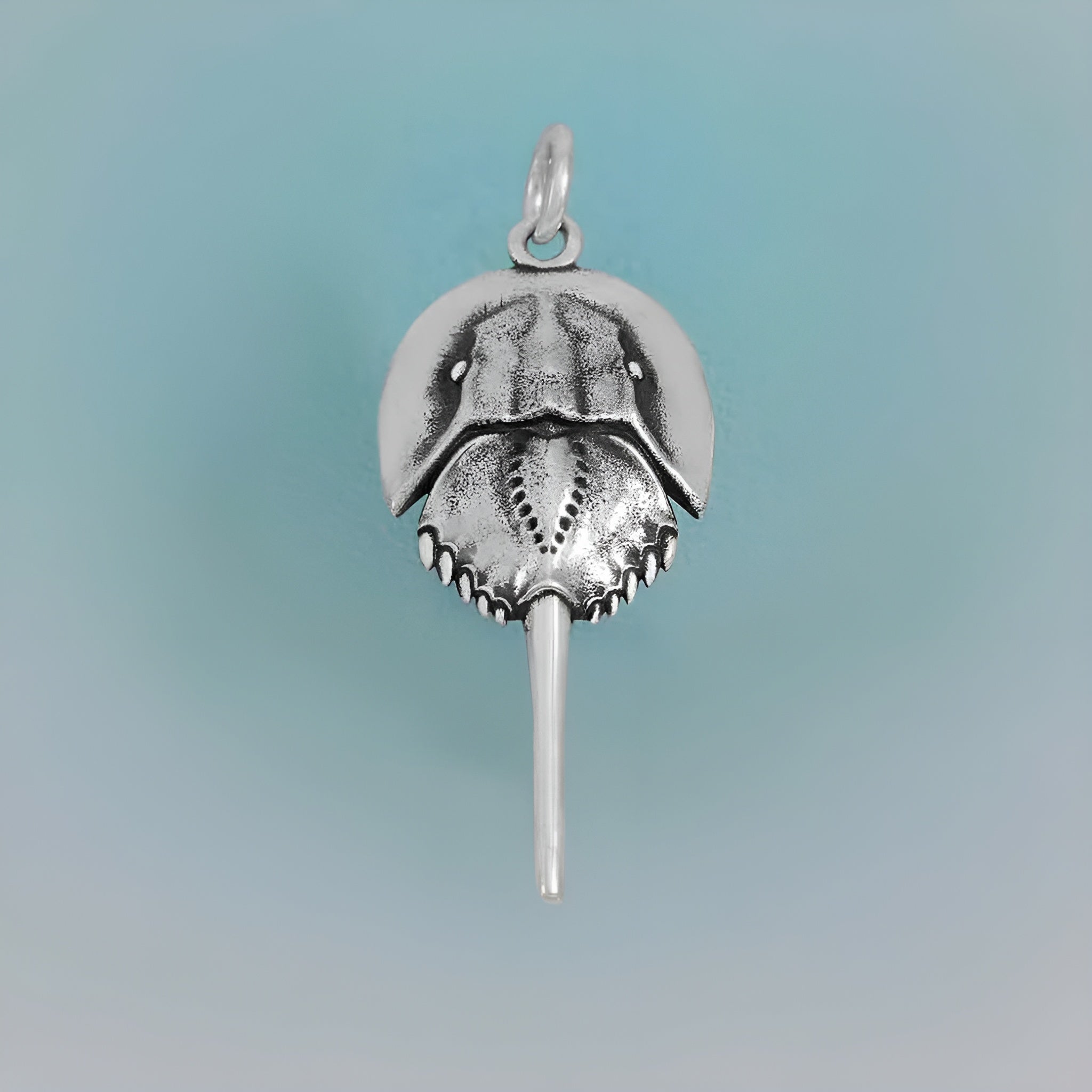 Sterling Silver Horseshoe Crab Charm - Poppies Jewelry