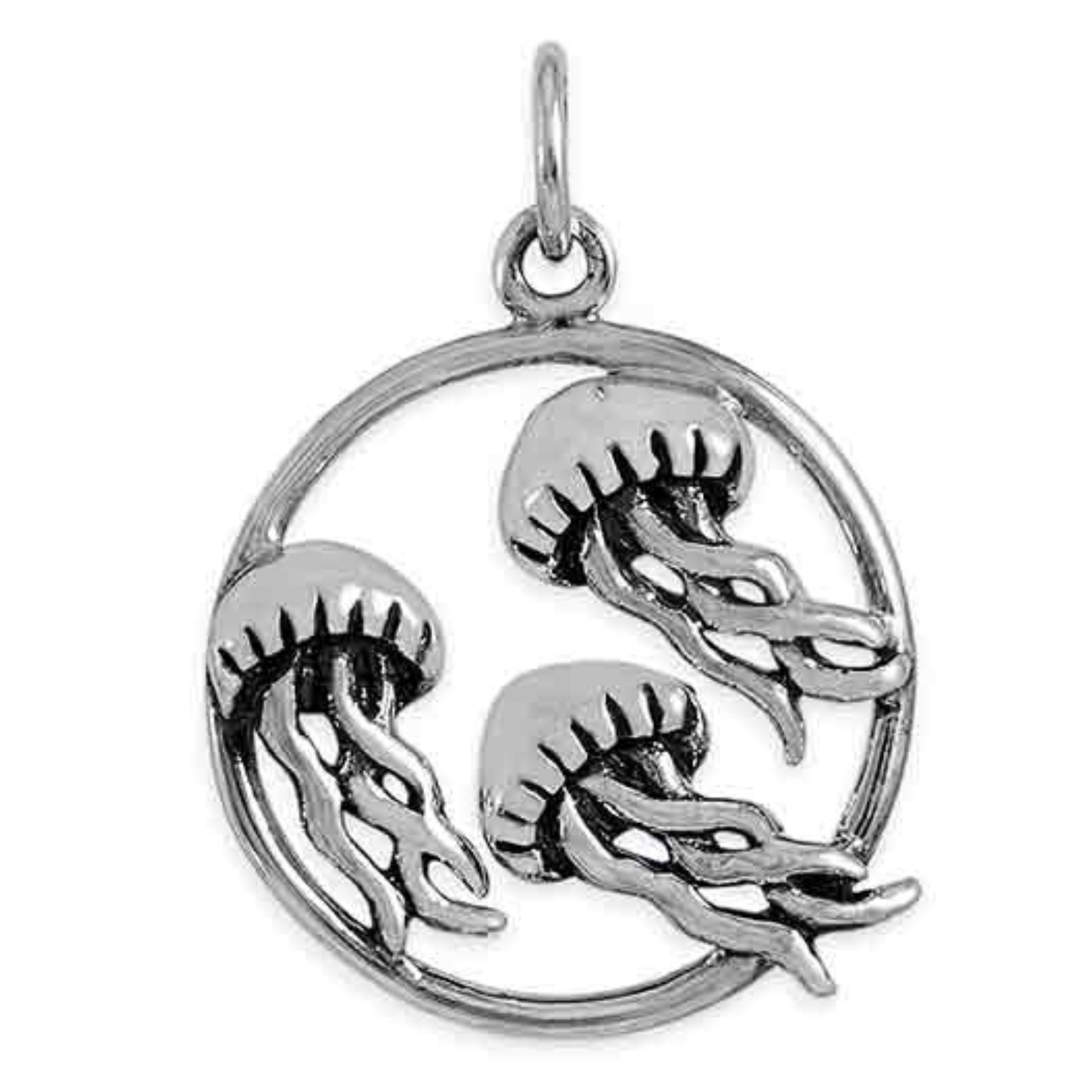 Sterling Silver Jellyfish Trio Charm- Poppies Jewelry