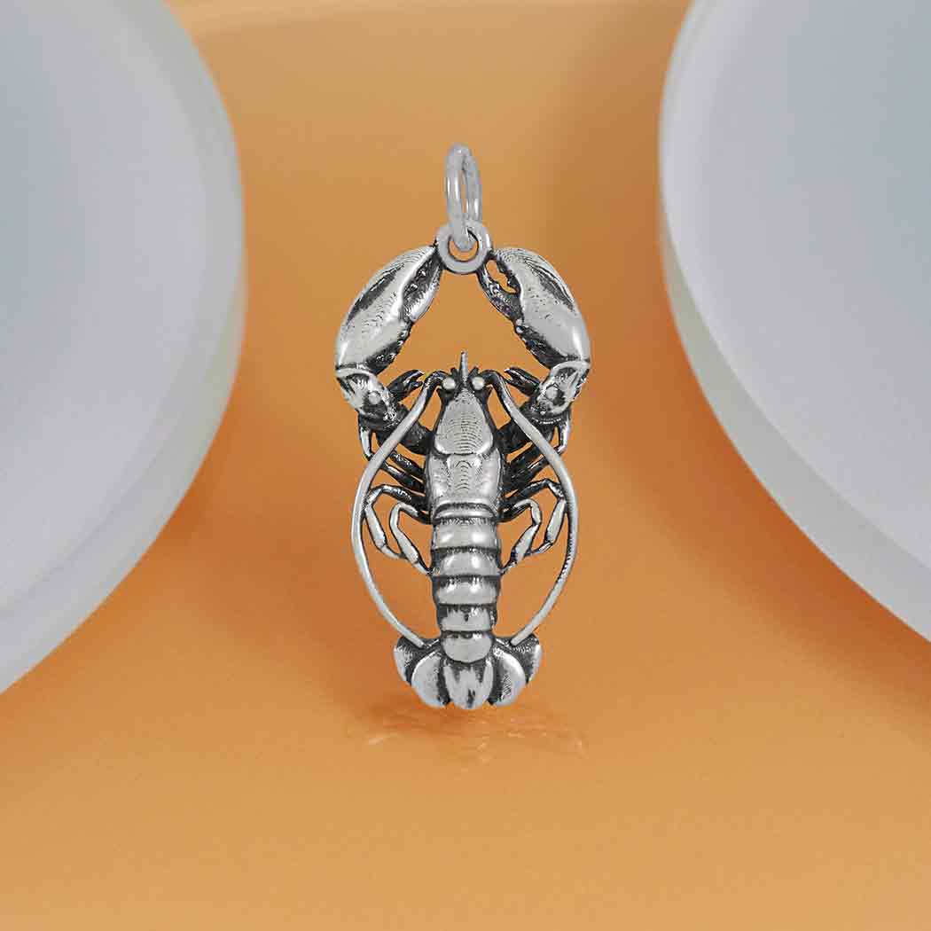 Sterling Silver Lobster Charm - Poppies Jewelry