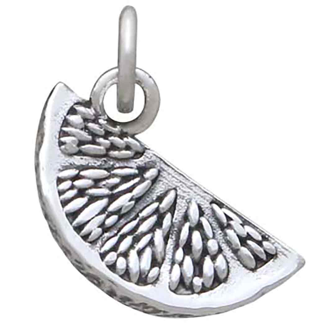 Sterling Silver Orange Slice Charm - Poppies Jewelry