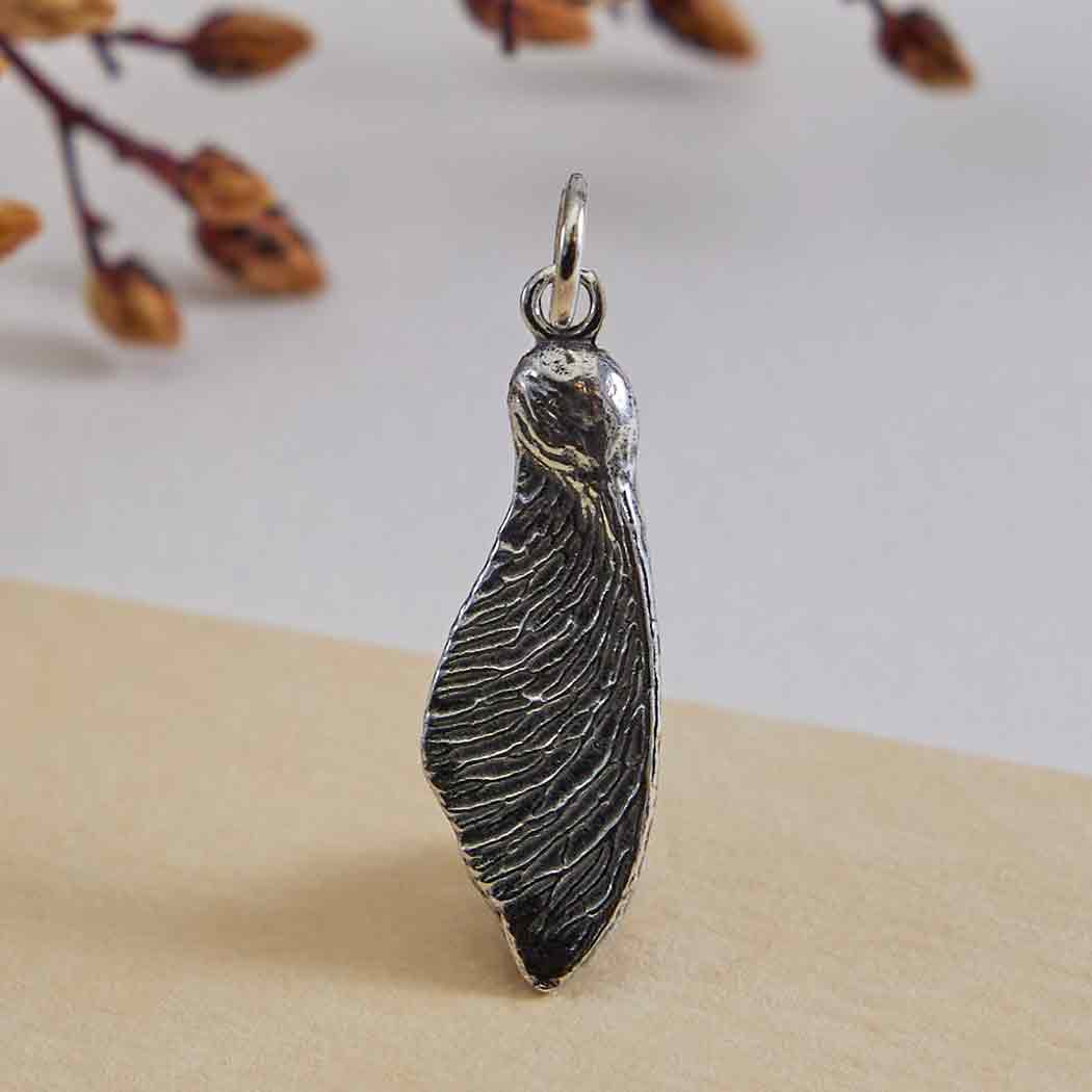 Sterling Silver Single Maple Seed Pod Charm Tia Tynette Designs