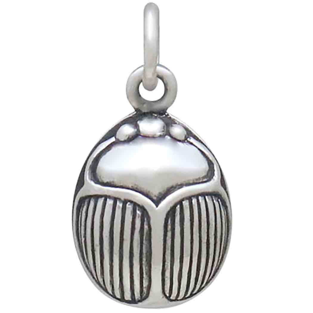 Sterling Silver Small Scarab Charm - Tia Tynette Designs