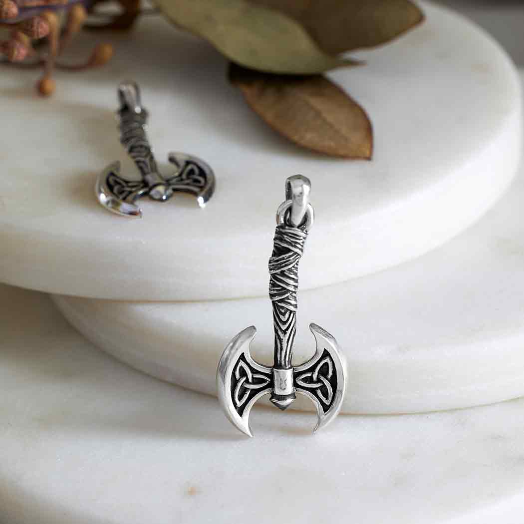 Sterling Silver Viking Axe Pendant - Tia Tynette Designs