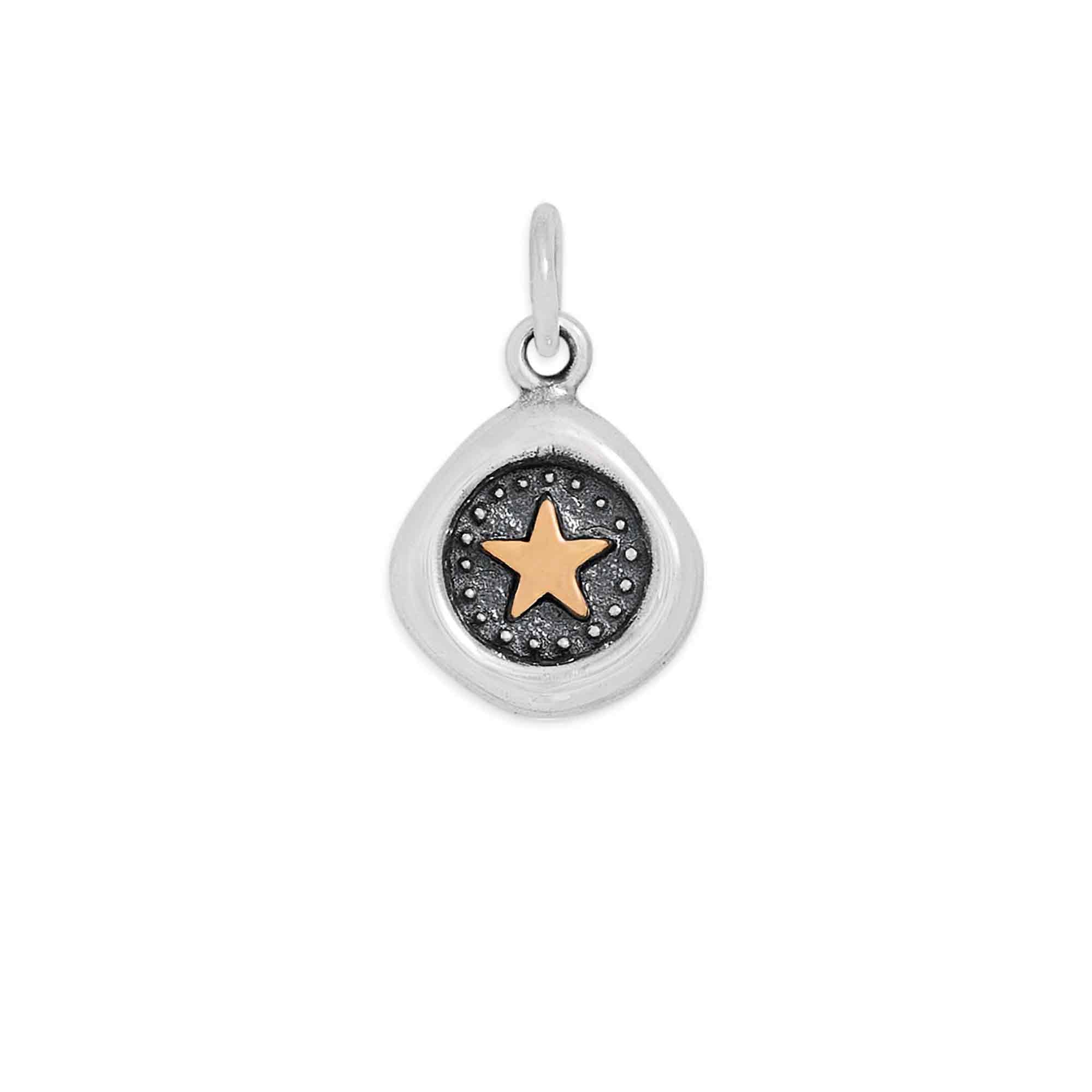 Sterling Silver Wax Seal with Bronze Star Charm - Tia Tynette Designs