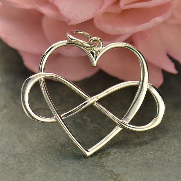Infinity Heart Charm - Poppies Beads n' More