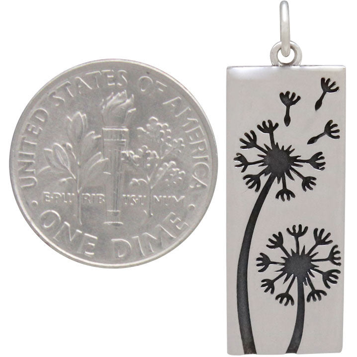 Sterling Silver Dandelion Pendant - Poppies Beads n' More