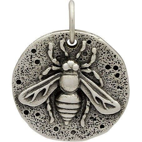 Ancient Coin Charm - Bee - Poppies Beads n' More