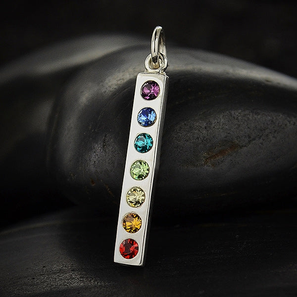 Chakra Pendant with Swarovski Crystal - Poppies Beads n' More