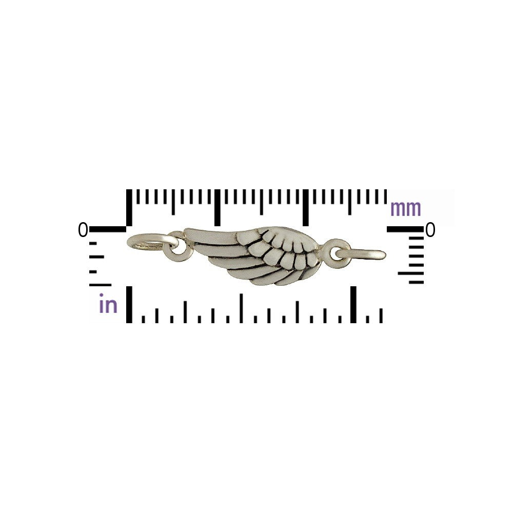 Sterling Silver Charm Links - Angel Wing, - Poppies Beads n' More