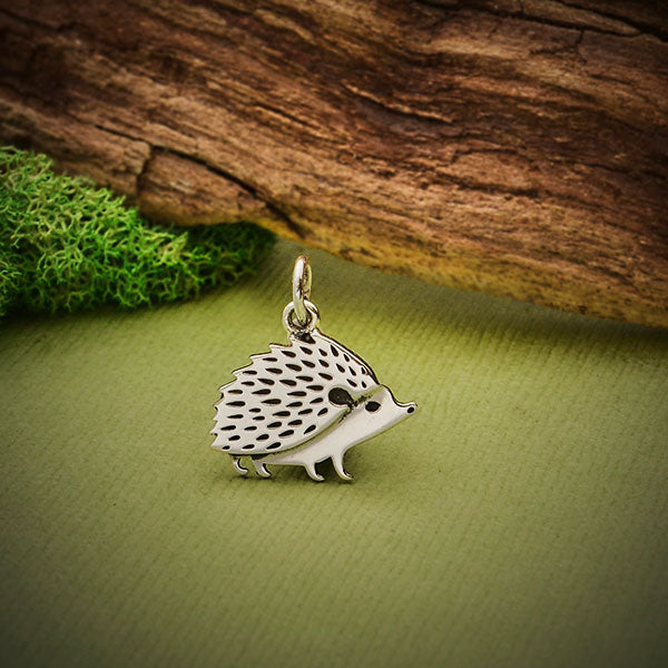 Sterling Silver Hedgehog Charm - Poppies Beads n' More