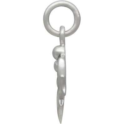 Sterling Silver Holly Berry Charm - Mistletoe Charm, - Poppies Beads n' More