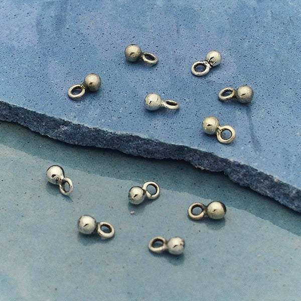 Tiny Round Dangle Charm - Poppies Beads n' More