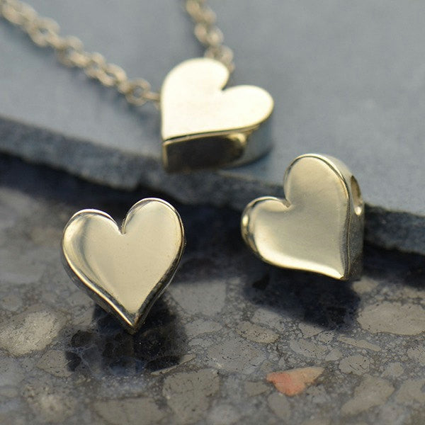 Sterling Silver Heart Bead - Poppies Beads n' More