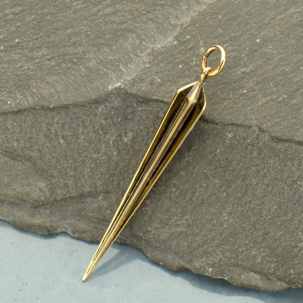 Ridged Star Spike Charm - Poppies Beads n' More