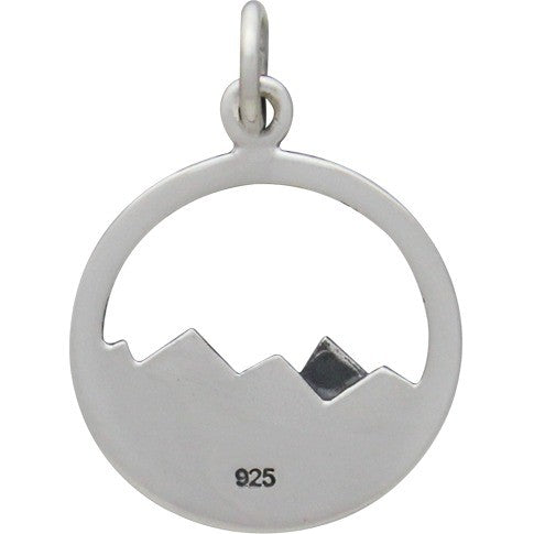 Sterling Silver Openwork Mountain Charm