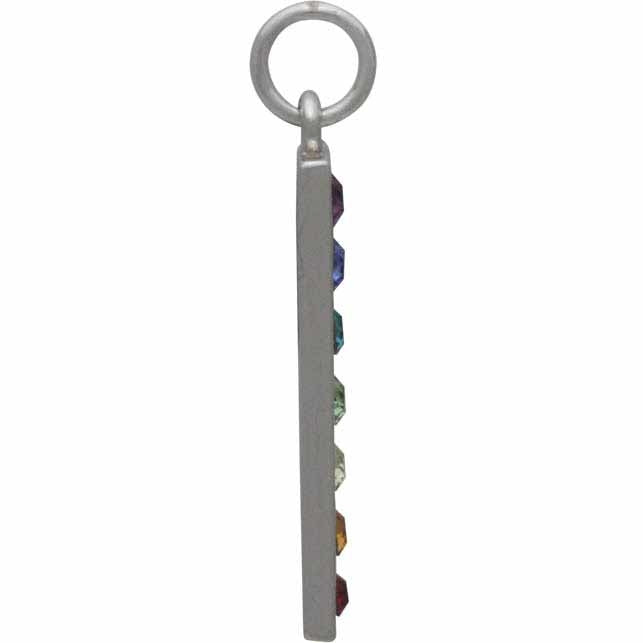 Sterling Silver Chakra Pendant with Swarovski Crystal