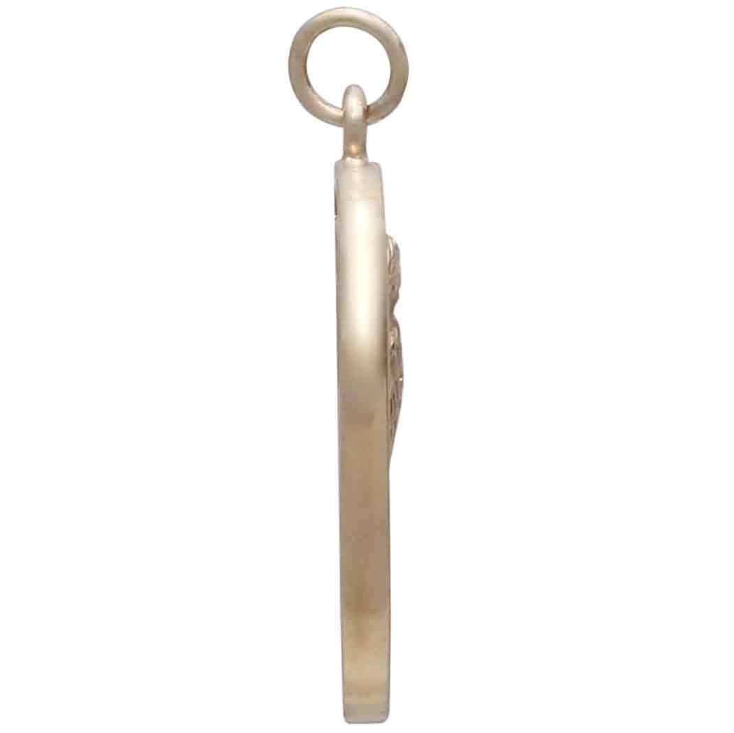 Sterling Silver Raven Pendant in Oval Frame