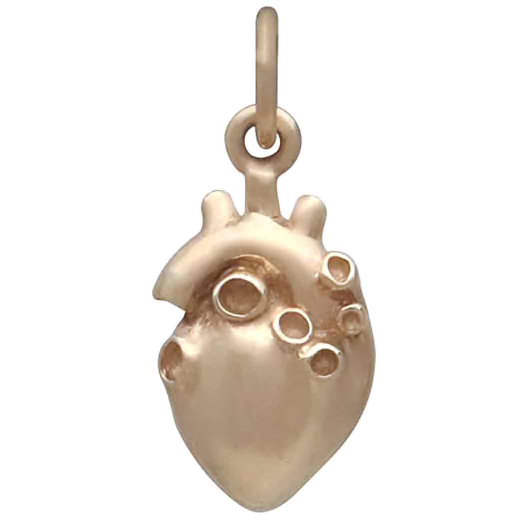 Small 3D Anatomical Heart Charm - Tia Tynette Designs