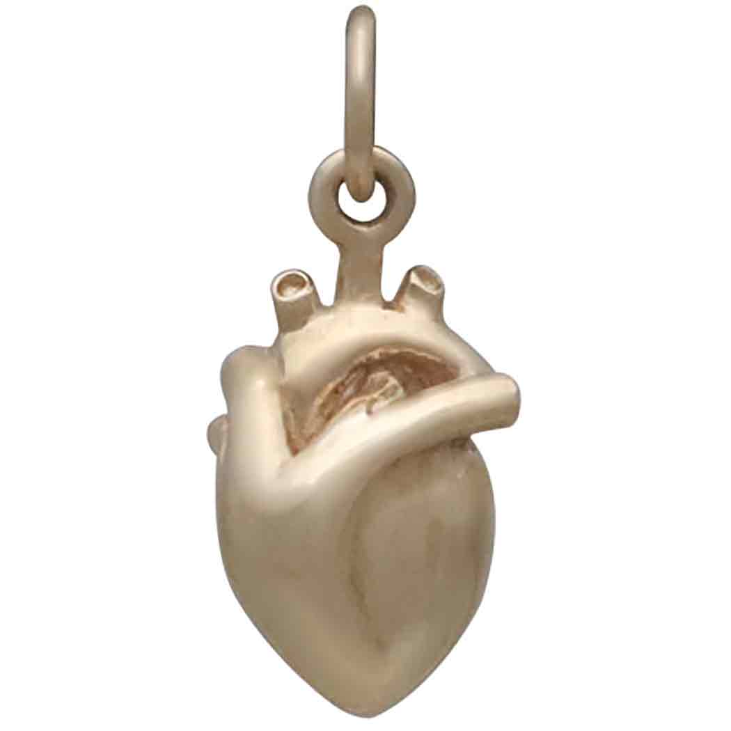 Small 3D Anatomical Heart Charm - Tia Tynette Designs
