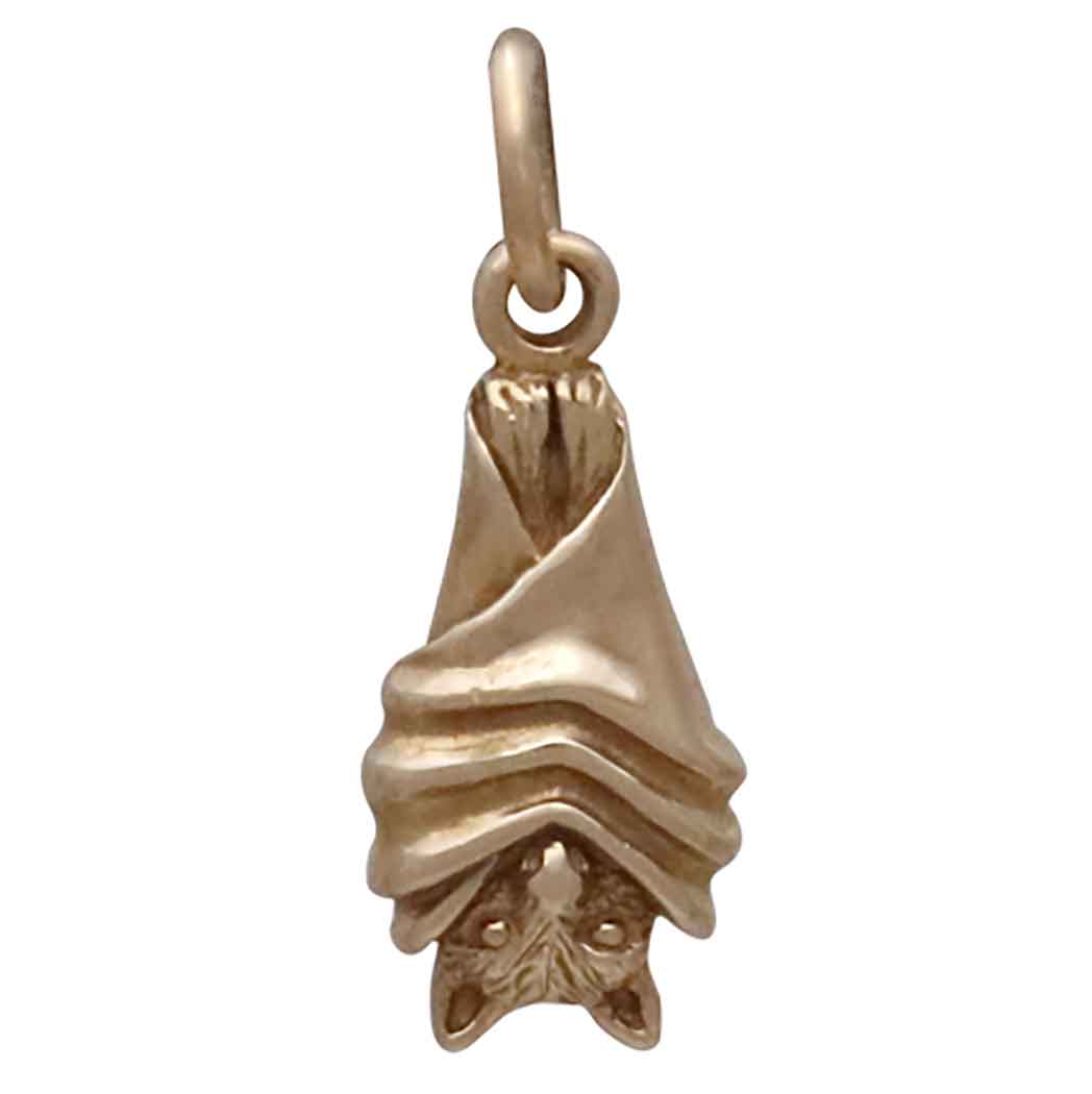 Bronze  Small Hanging Bat Charm - Tia Tynette Designs