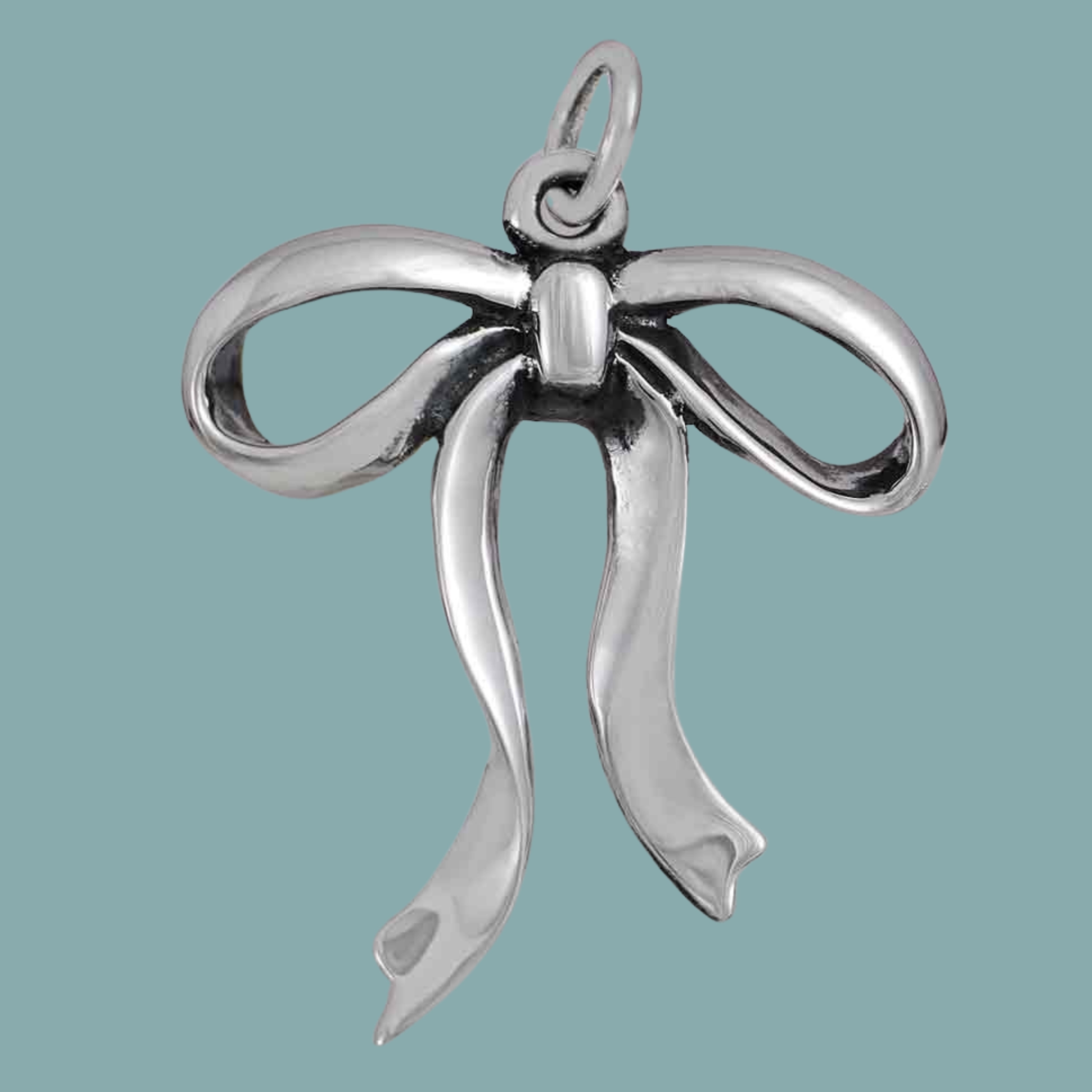Sterling Silver Dainty Bow Charm - Tia Tynette Designs