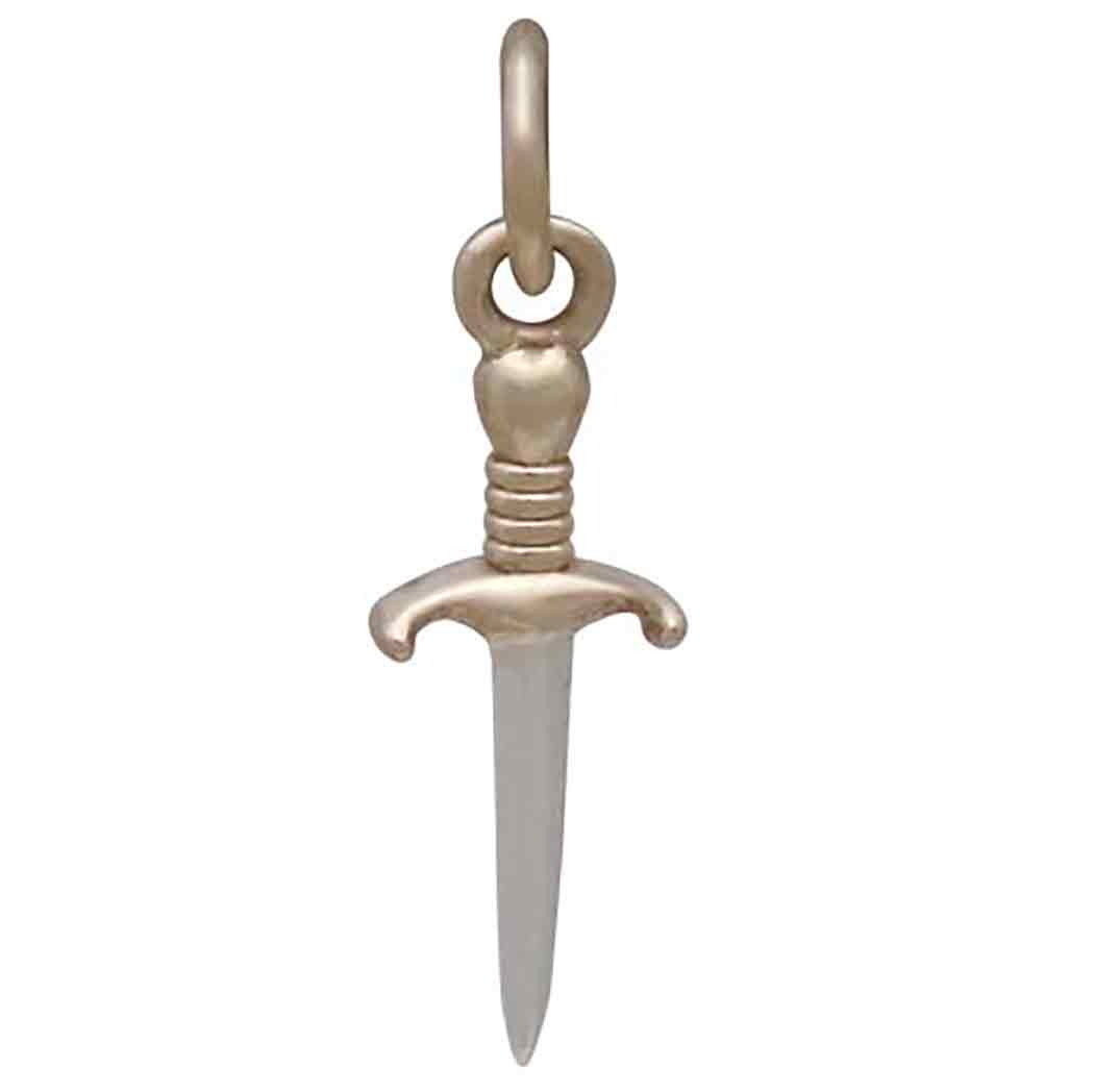 Mixed Metal Mini Dagger Charm - Poppies Jewelry