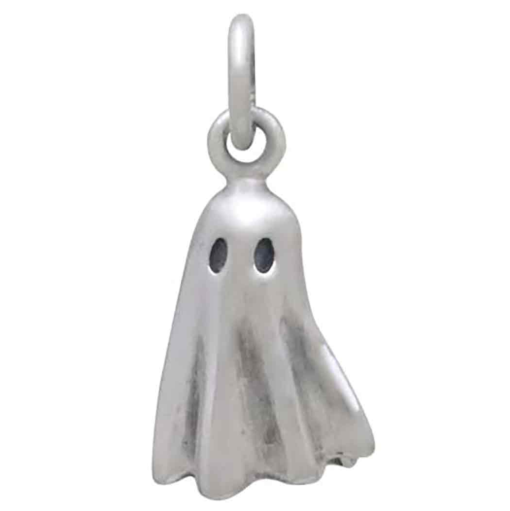 Sterling Silver 3D Ghost Charm - Poppies Jewelry
