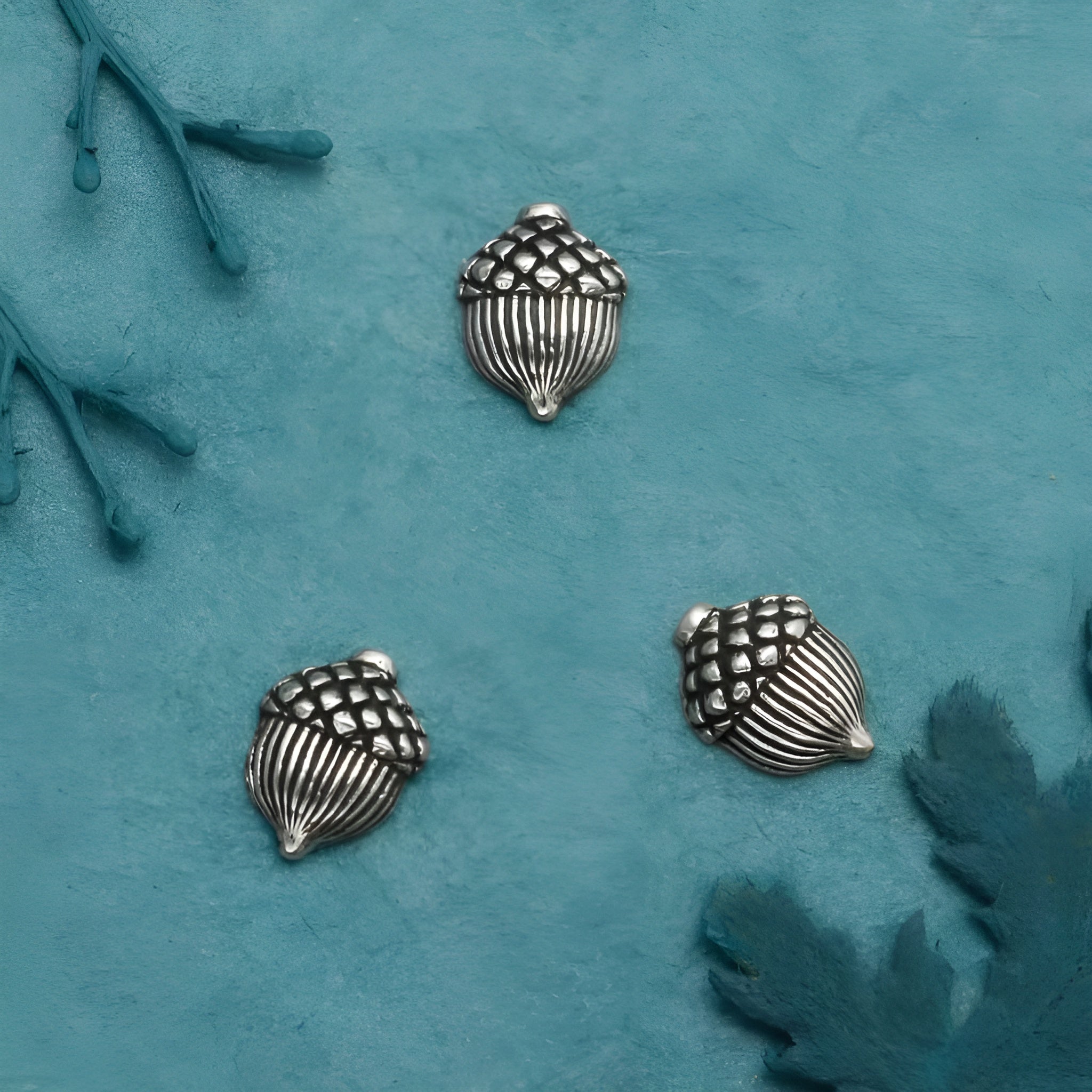 Sterling Silver Acorn Solderable Charm - Tia Tynette Designs