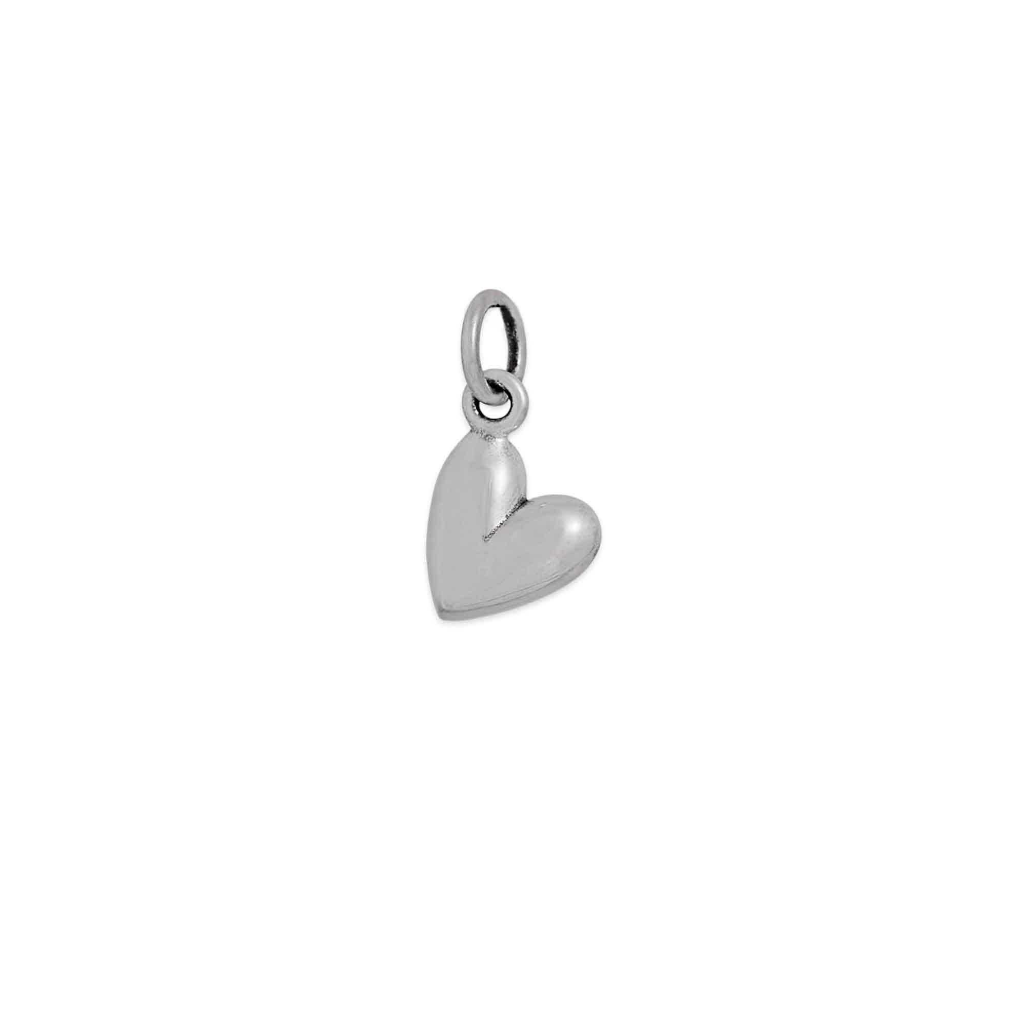 Sterling Silver Small Puffy Heart Charm - Tia Tynette Designs