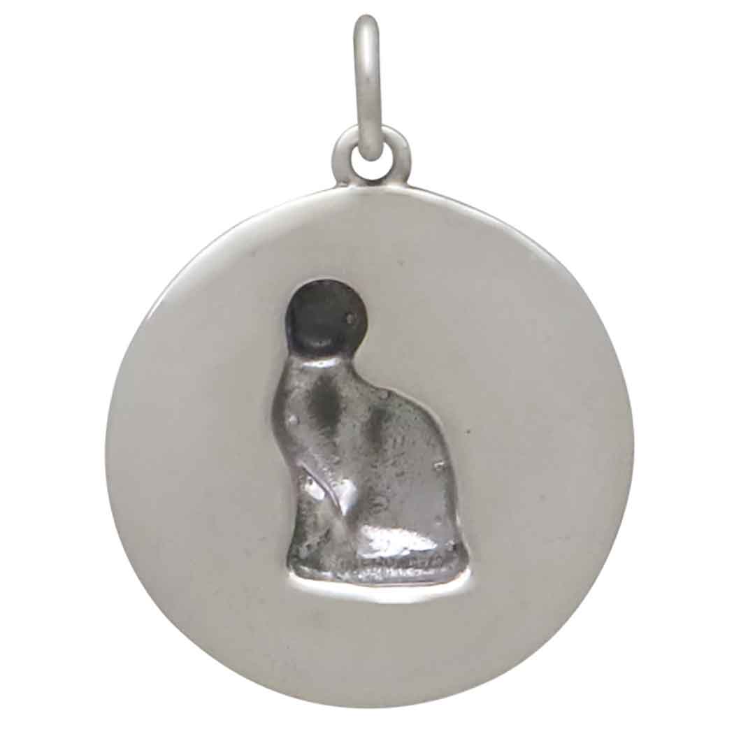 Sterling Silver Cat Lady Charm