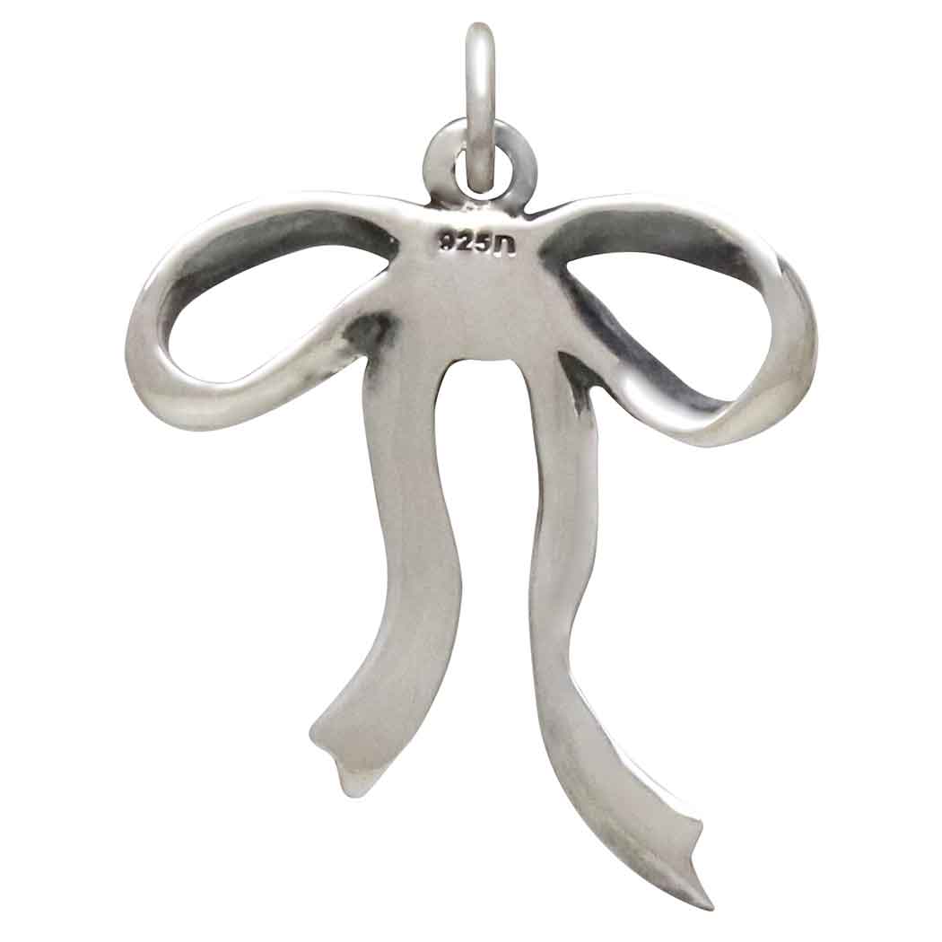 Sterling Silver Dainty Bow Charm - Tia Tynette Designs