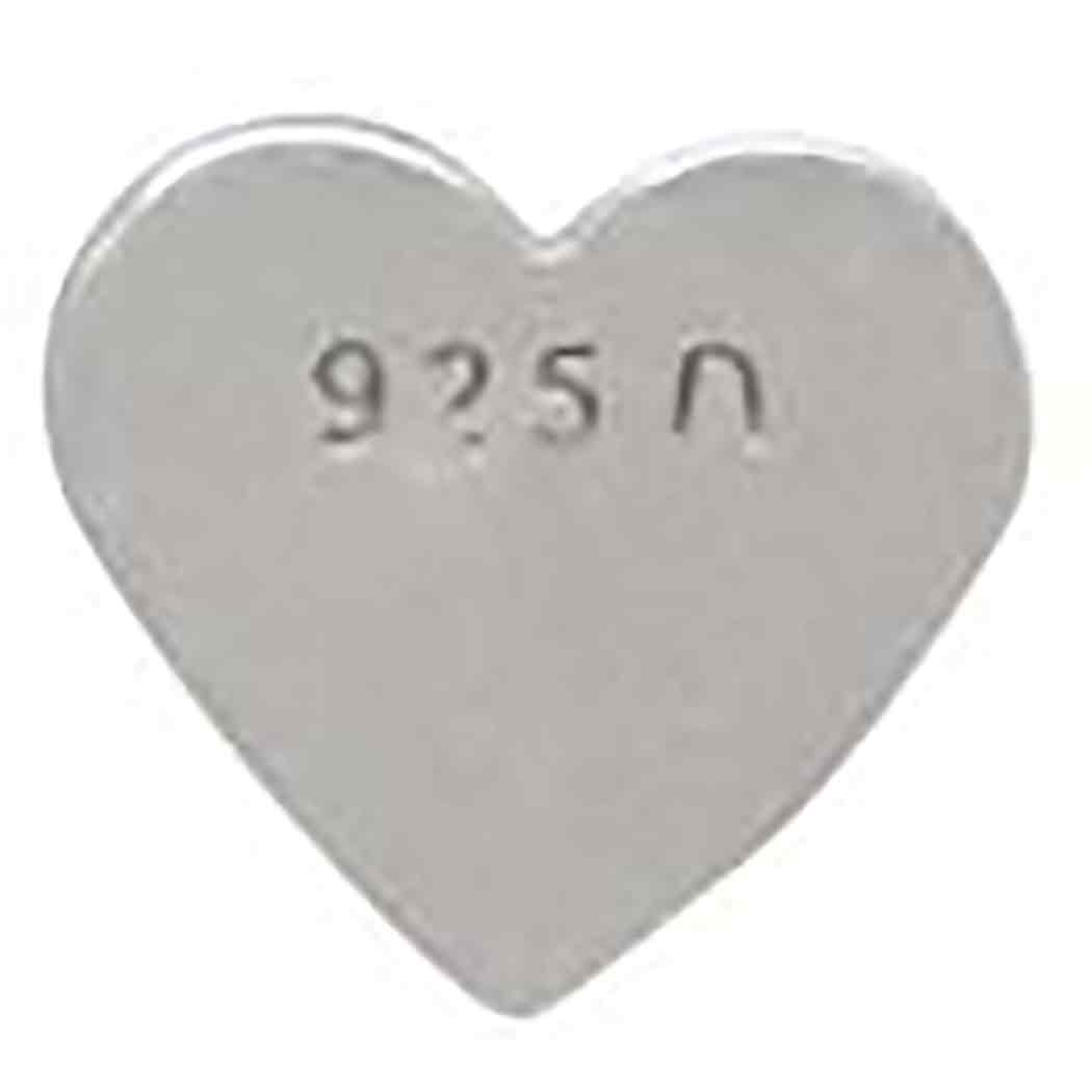 Sterling Silver Dimensional Heart Solderable Charm - Tia Tynette Designs