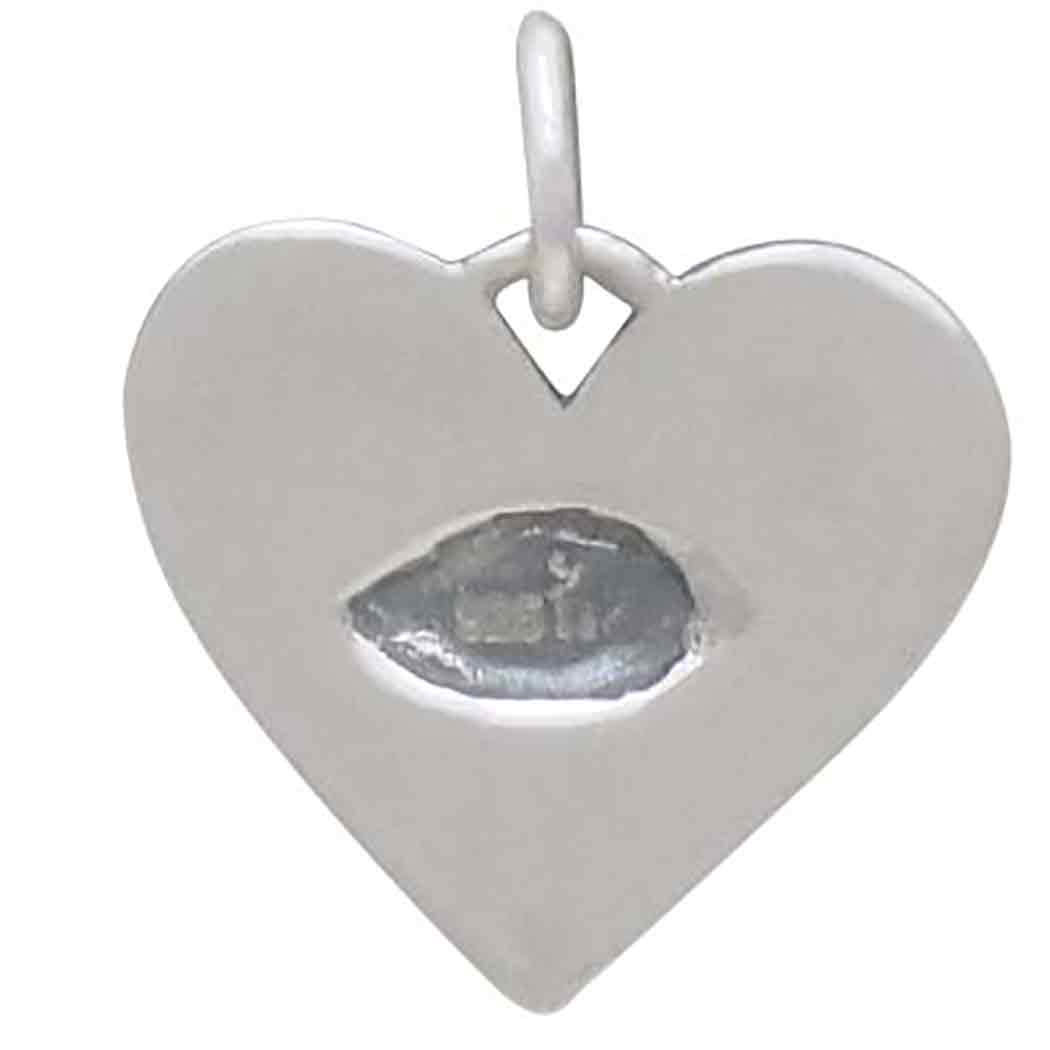 Sterling Silver Eye in Radiant Heart Charm - Tia Tynette Designs