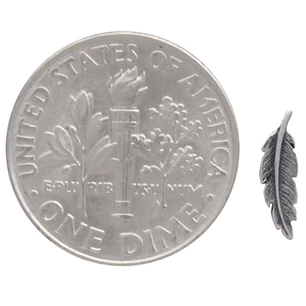 Sterling Silver Feather Solderable Charm - Tia Tynette Designs