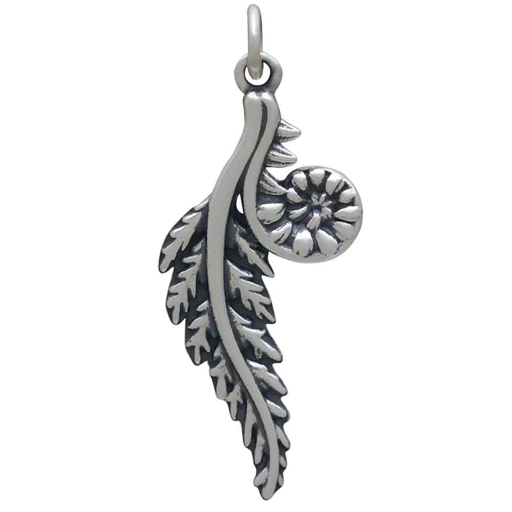 Sterling Silver Fern Pendant - Poppies Jewelry