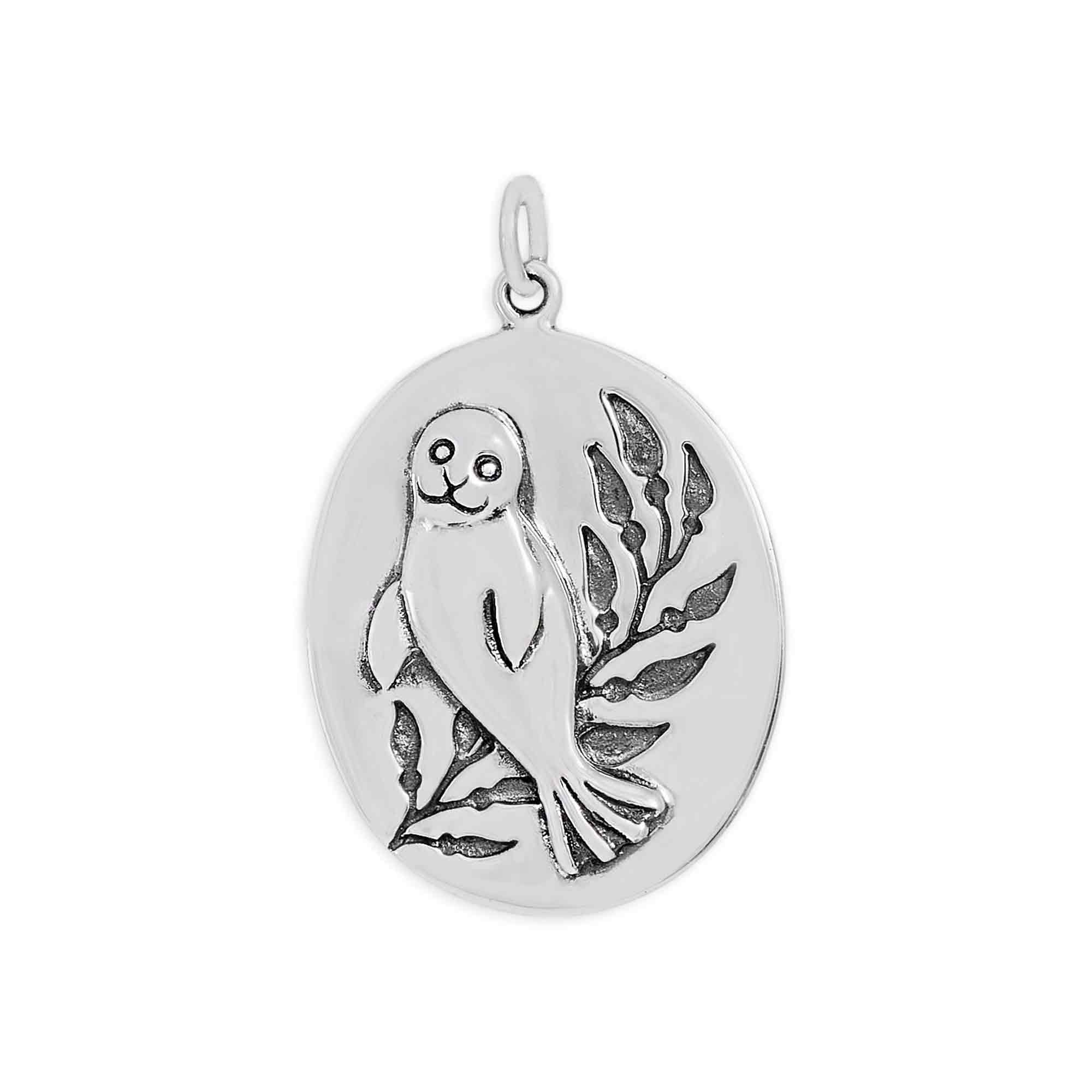 Sterling Silver Harbor Seal Pendant - Tia Tynette Designs