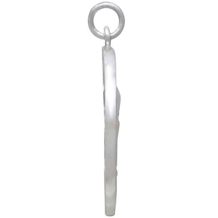 Sterling Silver Hedgehog and Mushroom Charm - Poppies Jewelry