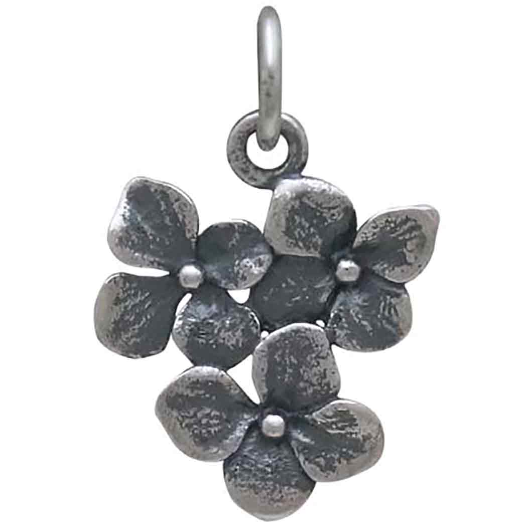 Sterling Silver Hydrangea Cluster Charm - Tia Tynette Designs