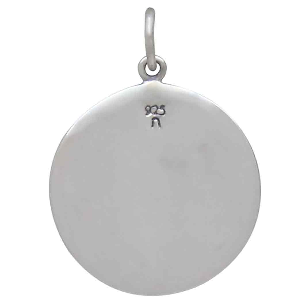 Sterling Silver North Star Pendant with Pearl