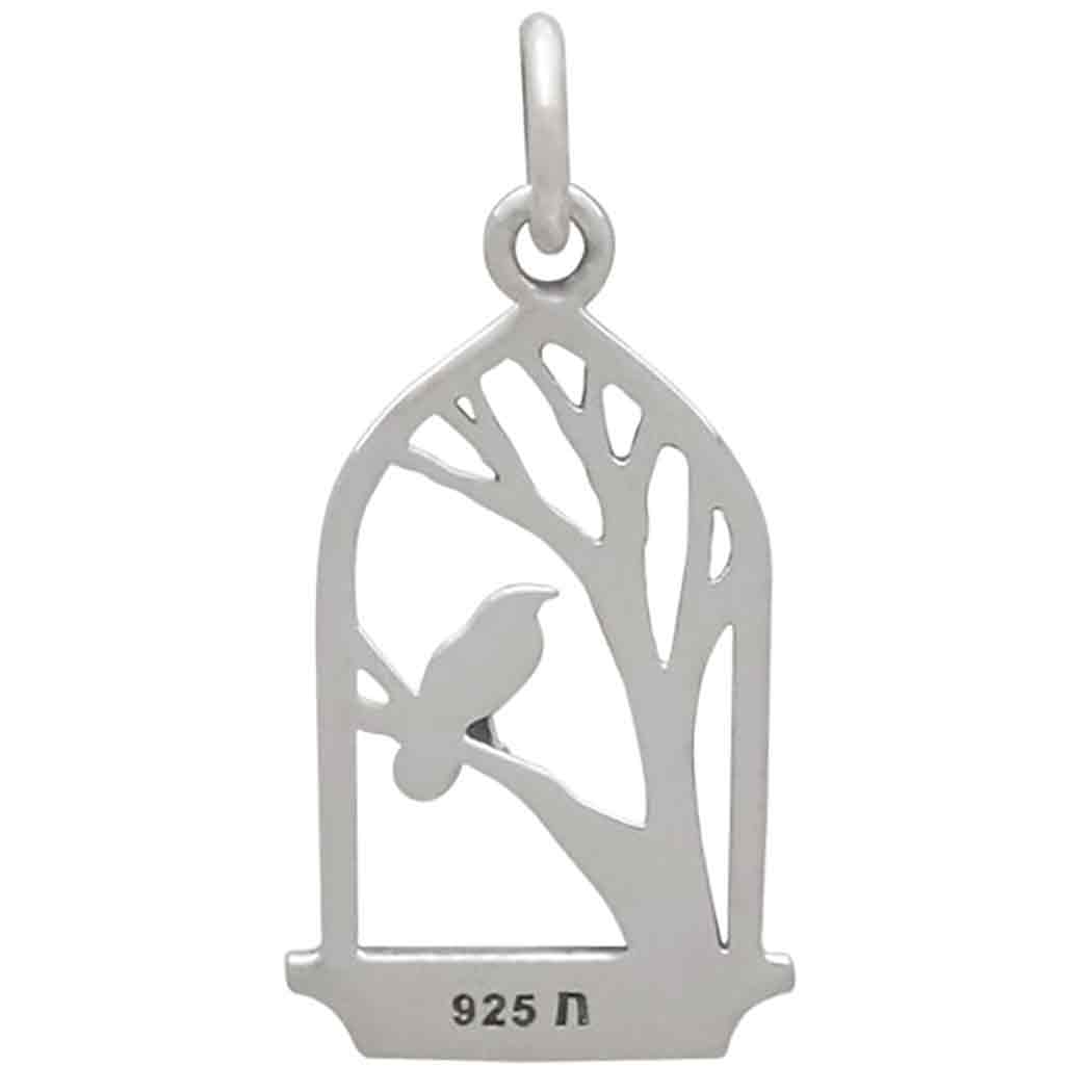 Sterling Silver Raven in Window Charm - Tia Tynette Designs
