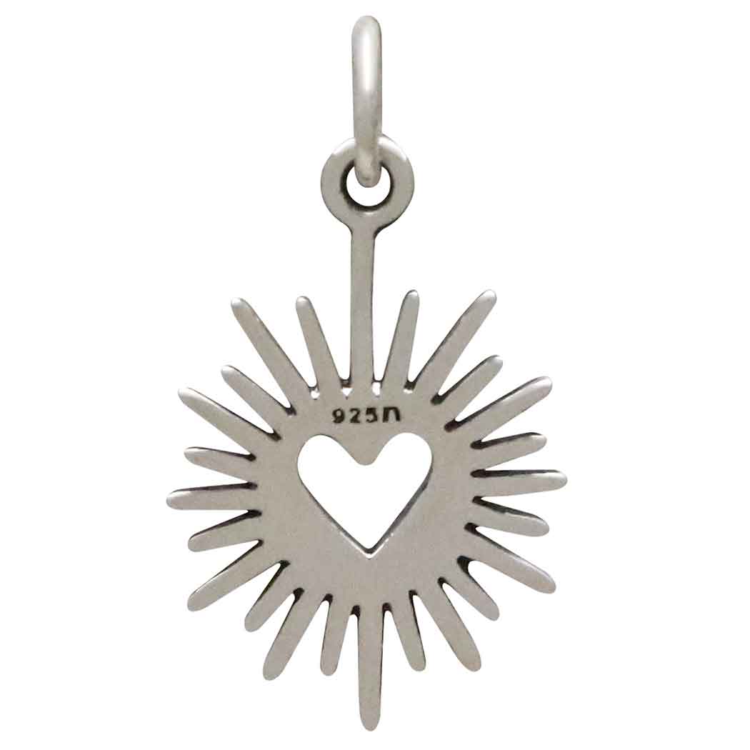Sterling Silver Small Open Radiant Heart Charm - Tia Tynette Designs