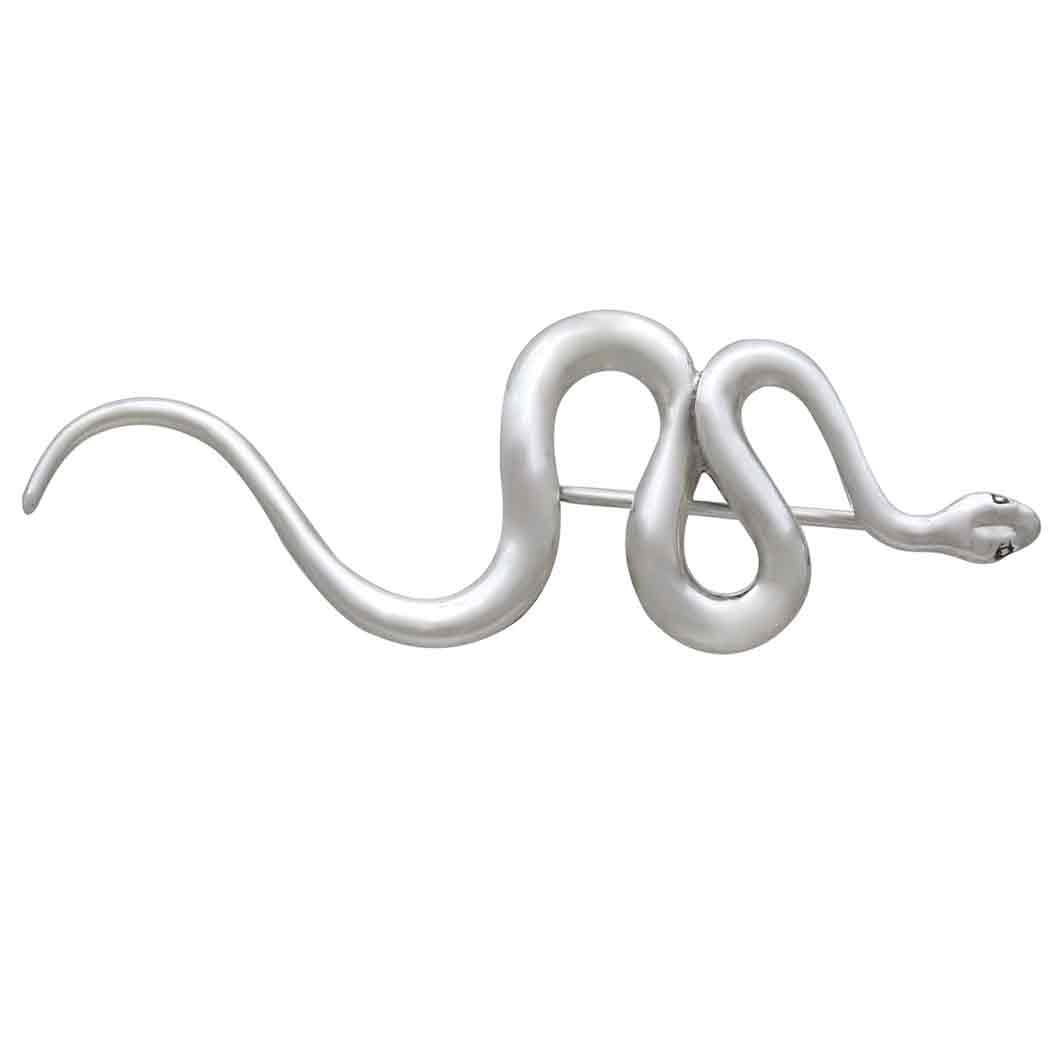 Sterling Silver Snake Brooch