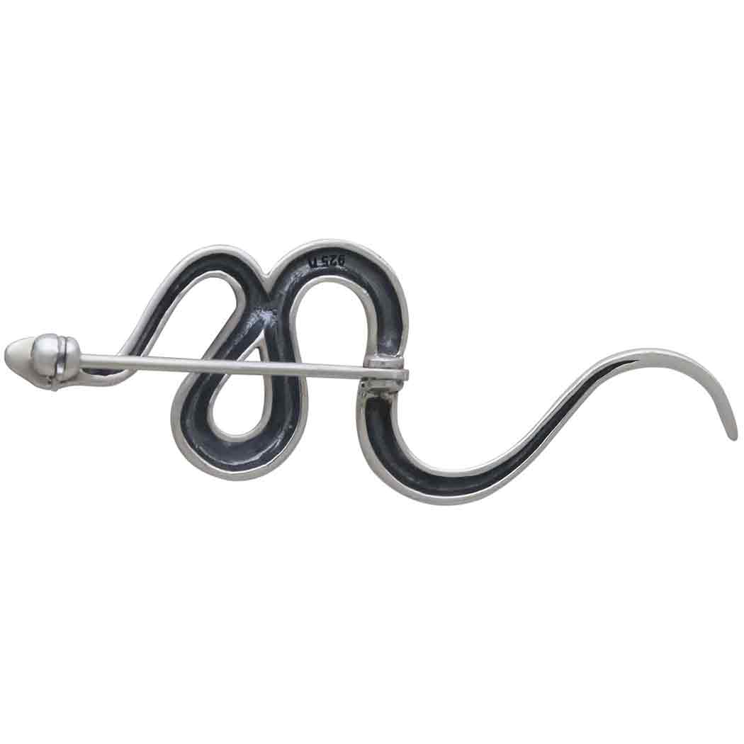 Sterling Silver Snake Brooch
