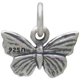 Sterling Silver Textured Butterfly Charm - Tia Tynette Designs
