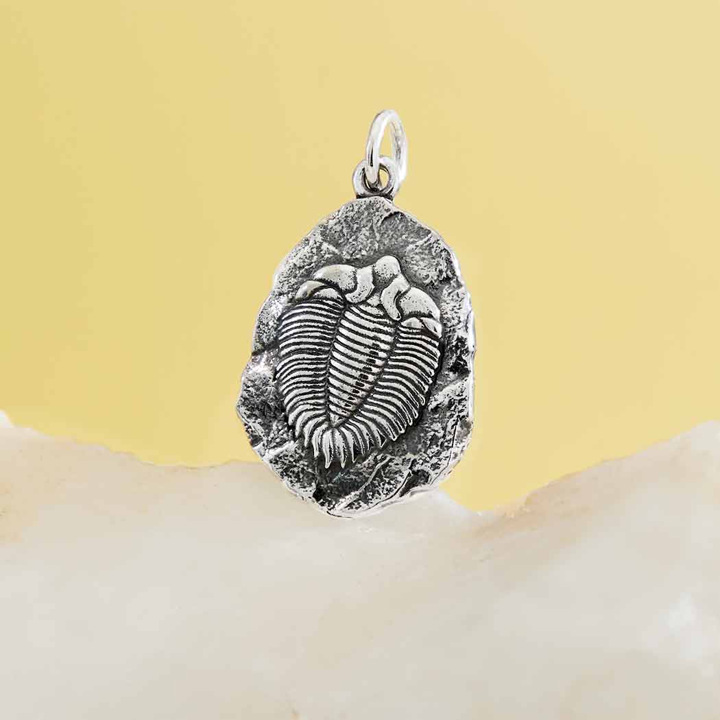 Sterling Silver Trilobite Fossil Pendant - Poppies Jewelry