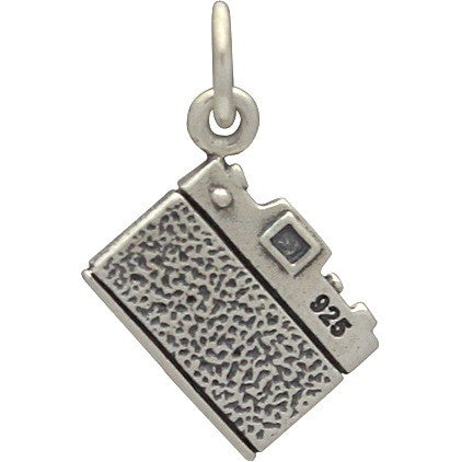 Sterling Silver Camera Charm - Poppies Beads n' More